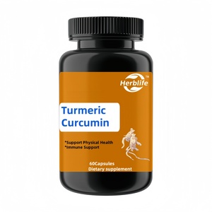 Cápsulas de Cúrcuma y Curcumina de Etiqueta Privada con BioPerine de Absorción Avanzada, Extracto de Pimienta Negra y Curcuma Longa, Alimento para las Articulaciones, Envasado en Botellas - Product Image 1