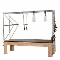 Peralatan Studio Multifungsi Pilates Reformer Profesional Full Rail dengan Half Tower untuk Home Gym