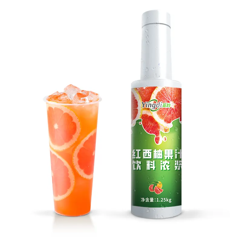 Yingdi Red Grapefruit saft Getränk & Getränk konzentrierter Fruchtsaft sirup für Bubble Tea Shop