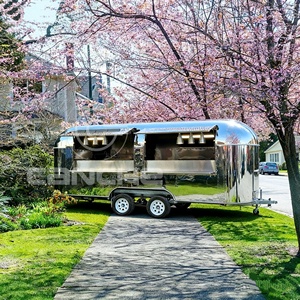 Europe Standard Two-Axis Food Trailer Street Vending Car <b>Bar</b> Burger Fast Food Truck Coffee Crepe Cart - Product Image 2