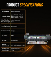 Plotter Eco Solvente Comercial de 3.2m con 4 Cabezales y Control por Botones para Pequeñas Imprentas, Impresora de Papel Tapiz, Pancartas y Adhesivos