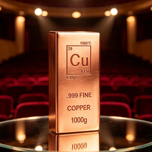 แท่งทองแดงแท้ 1000 กรัม แบบหล่อขึ้นรูป สำหรับตั้งโชว์ ของที่ระลึก - Product Image 6
