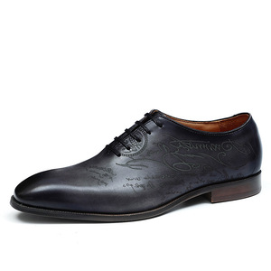 Chaussures habillées pour hommes Brook les plus vendues, de haute qualité, élégantes et romantiques pour mariage, chaussures Oxford en cuir - Product Image 4