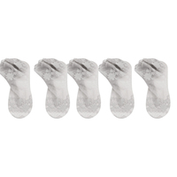 5 paires par ensemble femmes broderie équipage soie chaussettes coton femmes drôle Invisible coloré mince peau chaussettes