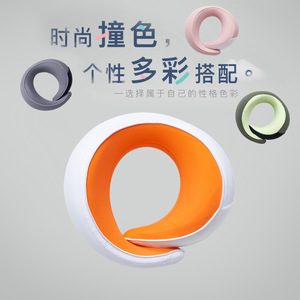 U-Shaped <b>Memory</b> <b>Foam</b> Neck Pillow 28x26x14cm Ice Silk Cover Travel Pillow For Adults - Product Image 1