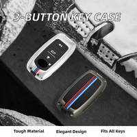 Porte-clés pliant automatique pour Lada Vesta Granta pour Renault Megane Clio Captur Kangoo Flip 3 boutons en alliage de Zinc porte-clés