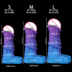 Funda para Dildo con Diseño Degradado y Huecos, con Nudos de Masaje, Engrosada y Alargada, para Control de Eyaculación Masculina - Product Image 4