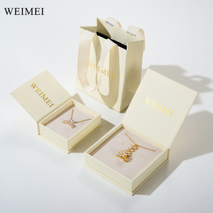Custom Logo Recyclable Paper Jewelry Packaging <b>Gift</b> <b>Box</b> Set for Necklace Ring <b>Earrings</b> Bracelet - Product Image 1