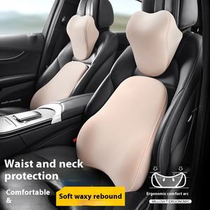 Cuscino all'ingrosso del sedile dell'automobile della schiuma di memoria della fabbrica con il poggiatesta ed il cuscino lombare dello schienale di sostegno per la colonna vertebrale ed il Comfort del collo - Product Image 3