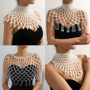 أزياء المرأة لؤلؤ سلسلة الجسم الصدرية مثير سلسلة الجسم الكتف قلادة الأزياء والمجوهرات المعرض المجوهرات - Product Image 6