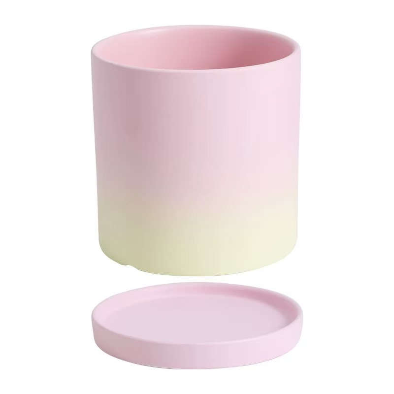 Plateau rose dégradé [céramique]