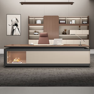 Meja Eksekutif Grand Ramah Lingkungan Cina 3,2 meter, Meja Kantor CEO, Kursi Meja Kantor Manajer, Meja Tunggal Modern Sederhana - Product Image 2