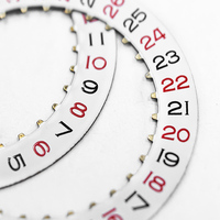 Disque de calendrier de montre 23,3 mm noir/rouge pour mouvement 2824/PT5000, pièces de rechange pour réparation de montres