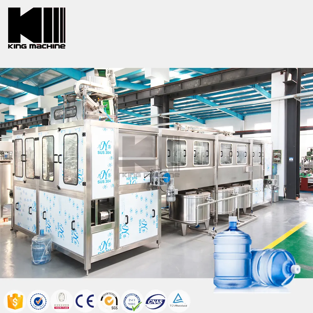 خط إنتاج كامل 3-5gallon جرة مصنع زجاجات مياه في الصين