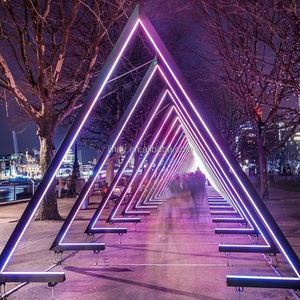 Yeni Tasarım Pentagram LED Kemer Metal Çerçeveli Işıklı Tünel Arka Plan Standı Düğün Parti Dekorasyonu için - Product Image 1