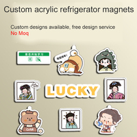 Aimant de réfrigérateur en acrylique de haute qualité, créez votre propre design, logo personnalisé, aimant de réfrigérateur personnalisé pour la promotion et les cadeaux