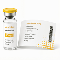 Étiquette adhésive pour flacon en verre de petite taille, emballage pharmaceutique, avec taille personnalisée, adhésif imperméable