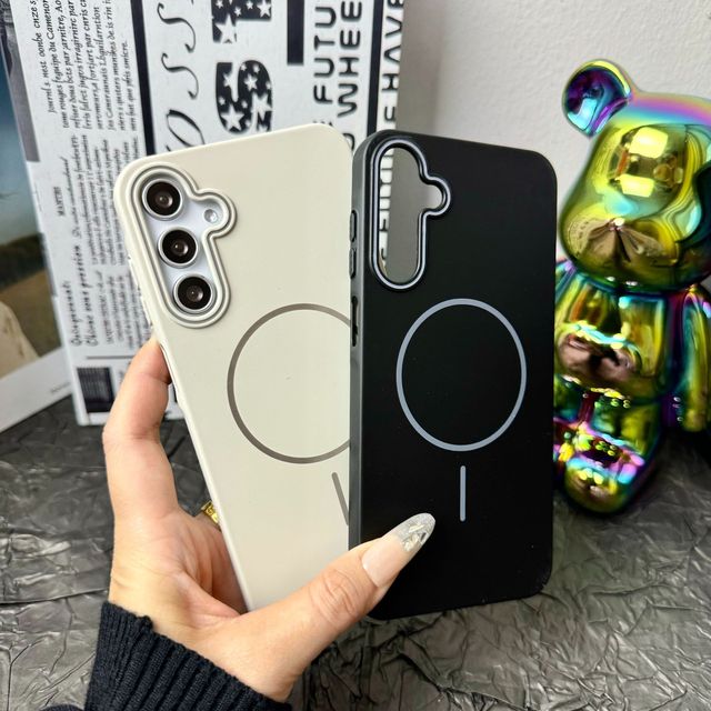 Fashion Thin Magnetic Mobile Phone Case Wireless Charging Protective Back Cover for Samsung A54 A55 A13 A12 A05 A05S A34 A33