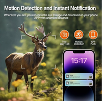 Caméra de surveillance de la faune en plein air avec détection de mouvement, contrôle WiFi 4K via application, grand angle, déclenchement 0,2s