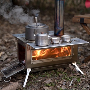 Accessoires de plein air Poêle à <span class=keywords><strong>bois</strong></span> portable pour tentes, abris et camping, randonnée, pêche, randonnée à pied - Product Image 4