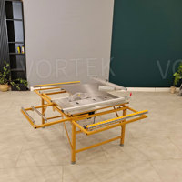 Scie à table circulaire horizontale portable Vortek, mini scie à panneaux pour le travail du bois, lame de 20 cm de diamètre, coupe à 45/90 degrés, facile à utiliser