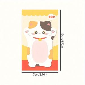 Cute Animal Decorative <b>Memo</b> <b>Pads</b>-Back-to-School Essential Portable Office Accessory Self-Adhesive Sticky Notes Art Paper Kraft - Product Image 2
