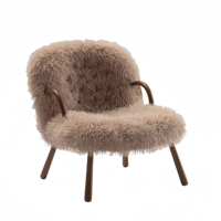 Fauteuil de salon vintage en tissu marron, style européen, luxe, détente, fauteuil individuel moderne, fauteuil d'appoint