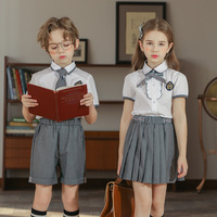 Usine Style Britannique Enfants Uniforme Ensemble Maternelle Uniforme Scolaire Chœur Tenue D'été Graduation Photo Tenue pour Enfants