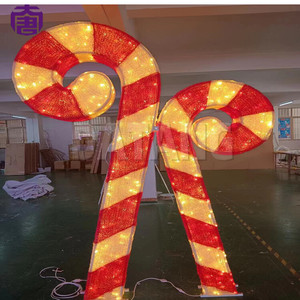 Motivo Navideño de Bastón de Caramelo Iluminado en 3D de Grado Comercial para Exteriores, Decoración de Jardín con Luces LED IP65 de 220v para Espectáculos de Luces en Centros Comerciales - Product Image 3