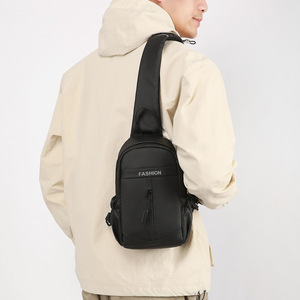 Fashion Men's Chest Bag Gray Black Portable Breathable Everyday Commute Crossbody Bag Summer 2026 - Product Image 4
