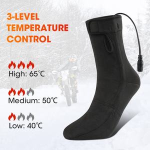 12V यूनिसेक्स रिचार्जेबल बैटरी थर्मल हीटेड सॉक्स हाई विंटर वार्म स्की क्रू इलेक्ट्रिक हीटिंग सॉक्स प्रिंट मोटरसाइकिल हीटेड सॉक्स - Product Image 3