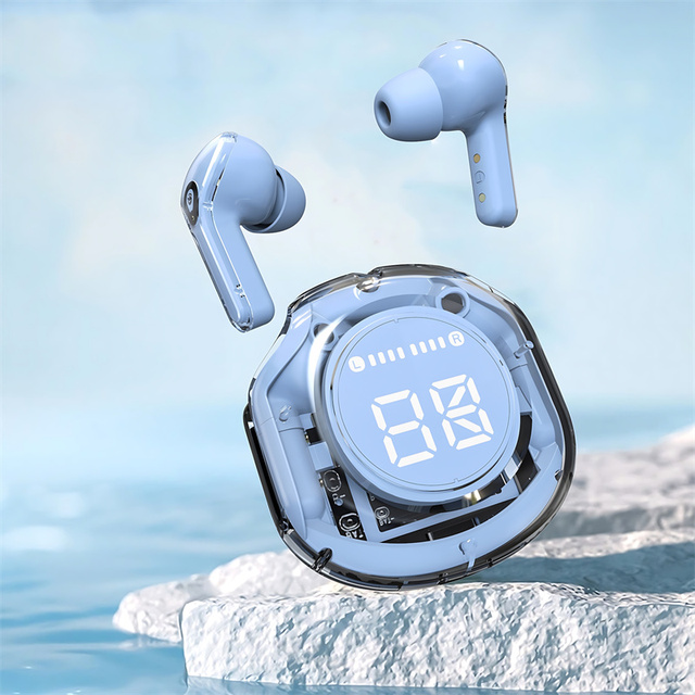 T8 PRO Tws BT Earbuds Transparent with LED Digital Display Wireless In-Ear Earphone For Xiaomi Huawei iPhone Headphone