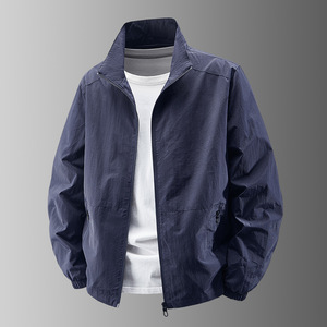 Chaqueta para <span class=keywords><strong>Hombre</strong></span> con Cuello Levantado y Cierre de Cremallera, Chaqueta Informal de Fábrica con Protector Solar Transpirable para Verano, Espesor Fino - Product Image 4