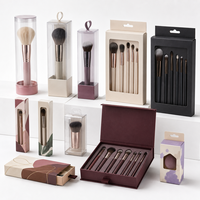 Coffret Cadeau de Pinceaux de Maquillage en Carton Mat avec Insert de Protection pour Cadeaux de Pinceaux, Emballage OEM ODM, Vente Directe Usine
