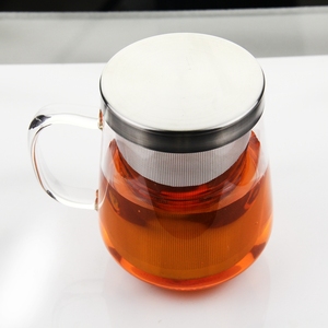 Tasse À Thé En Verre transparent avec Infuseur En Acier Inoxydable Couvercle pour Thé En Vrac/Sachet de Thé <span class=keywords><strong>17</strong></span> Onces - Product Image 3
