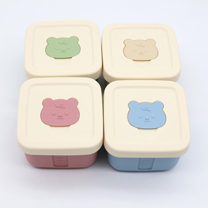 Boîte de conservation moderne et minimaliste en silicone pour aliments pour bébés, avec couvercle hermétique assorti, pour la portionnement des aliments complémentaires pour nourrissons - Product Image 6