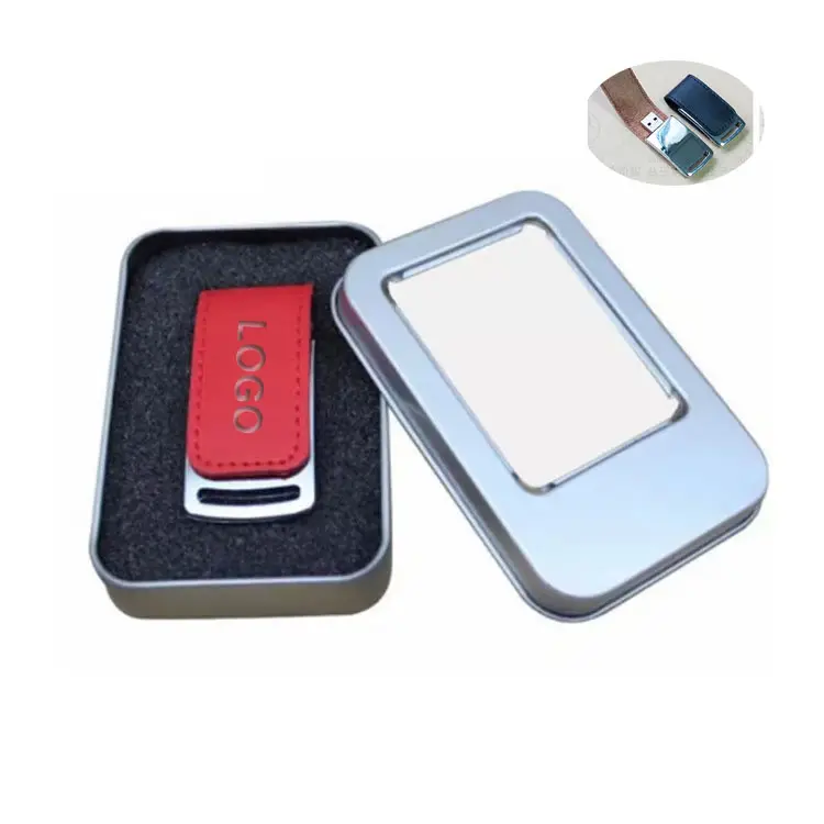 Customized Embossed Leather Memorias USB flash Memory Disk pen drive for advertising promotions gifts giveaways