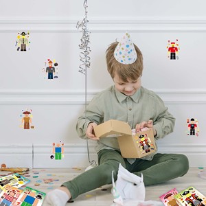 32 cái làm cho một khuôn mặt không thấm nước DIY Sticker Sheets đối với trẻ em Đảng ủng hộ Nguồn cung cấp đồ chơi thủ công trang trí có thể tháo rời đề can - Product Image 3