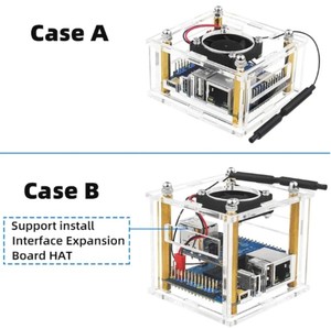 برتقالي <span class=keywords><strong>Pi</strong></span> صفر 3 علبة أكريليك اختياري مروحة تبريد غرفة تبريد مبرد نشط غلاف شفاف لبرتقالي <span class=keywords><strong>Pi</strong></span> صفر 3 - Product Image 5