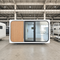 Cabine de luxe moderne et respirante en forme de pomme, maison mobile, bureau, pod de travail, pour extérieur, jardin, chambre, entrepôt, bâtiment en acier
