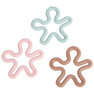 Juguete para la dentición de coral con forma de estrella, mordedor de silicona para bebés de 3 meses en adelante, juguete suave y relajante para bebés - Product Image 1