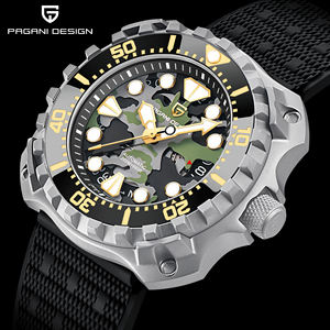 PAGANI DESIGN Luxe heren automatisch mechanisch NH35 uurwerkhorloge Saffierrubber Waterdicht duikhorloge Reloj Hombre - Product Image 2
