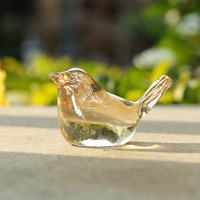 Figurine d'oiseau en cristal de verre fait à la main pour la décoration intérieure Figurines à collectionner cadeau pour l'anniversaire de la Saint-Valentin