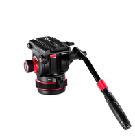 Trépied vidéo professionnel en alliage d'aluminium avec tête fluide rotative à 360 degrés, capacité de charge de 22 lb, compatible avec
