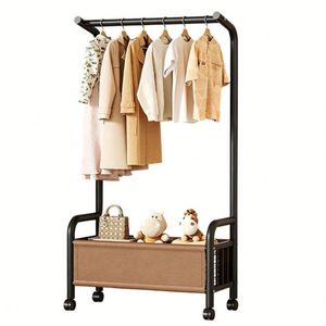 Porte-vêtements métallique autoportant robuste avec tiroirs de rangement roulants, organisateur gain de place pour chambre et appartement, vente en gros - Product Image 5