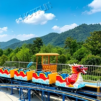 Mini-Parc de Montagnes Russes Distinctif sur le Thème du Dragon pour les Enfants, Idéal pour les Parcs d'Attractions et les Applications Commerciales Extérieures