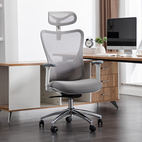 Chaise de bureau ergonomique en maille pour ordinateur, pivotante, moderne, de direction, réglable 3D, en promotion