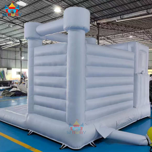 Vente en gros en stock WINWAYTOYS Château gonflable pour enfants Macaron Bleu 4x4m en PVC avec toboggan et piscine à balles avec souffleur pour fête - Product Image 2