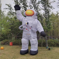 Grand modèle d'astronaute gonflable lumineux, design de dessin animé homme de l'espace, fusée de débarquement sur la Lune, planète, étanche IP65 pour usage extérieur