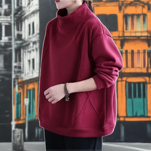 Suéter de punto para mujer, nuevo modelo otoño-invierno, antipilling, cuello redondo, color contrastante, holgado, estilo europeo-americano, largo, con cierre frontal. - Product Image 2